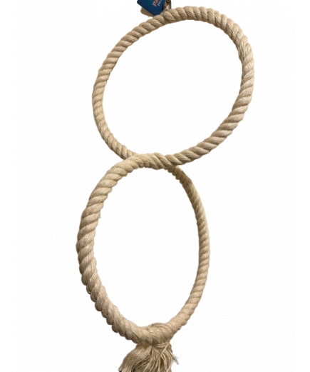 90cm Parrot-Supplies Huge Double Sisal Rope Rings Parrot Swing Macaw Toy