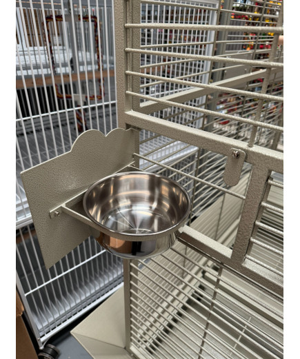 Parrot-Supplies Denver XL Macaw Corner Parrot Cage - Stone