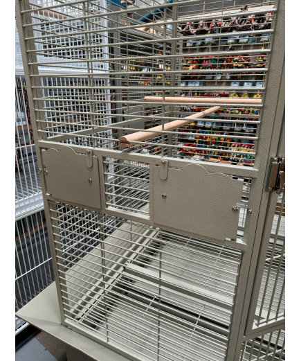 Parrot-Supplies Denver XL Macaw Corner Parrot Cage - Stone