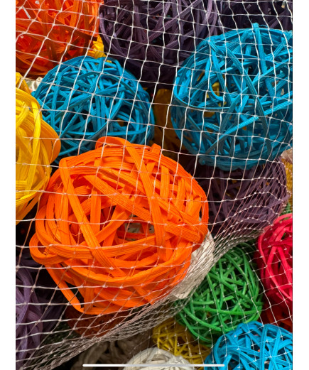 Giant Multi Coloured Munch Balls Parrot Toys! (Pack Of 50) 7.5cm Diameter