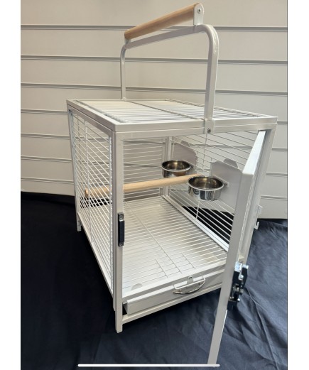 Parrot-Supplies Parrot Travel Cage - White