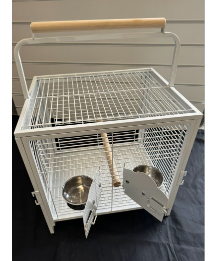 Parrot-Supplies Parrot Travel Cage - White