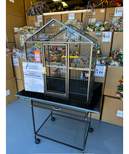 Parrot-Supplies Kansas Open Top Parrot Cage Antique