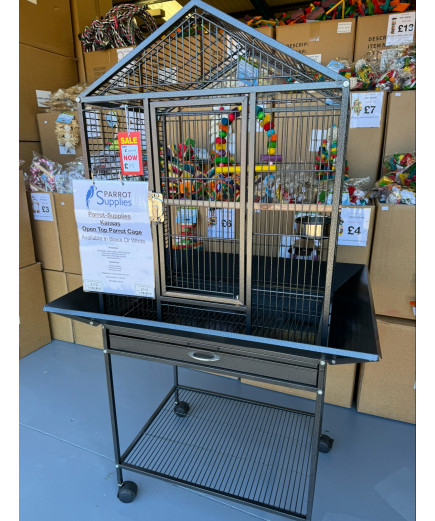 Parrot-Supplies Kansas Open Top Parrot Cage Antique