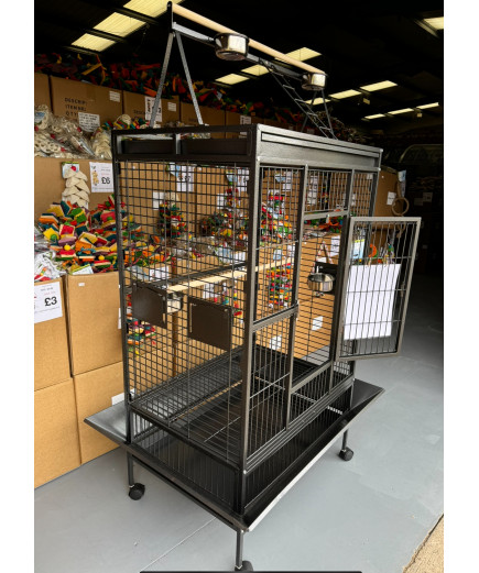 Parrot-Supplies Atlanta Play Top Parrot Cage Antique 