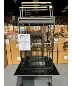 Parrot-Supplies Lakeland Play Top Parrot Cage Black