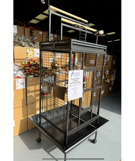 Parrot-Supplies Lakeland Play Top Parrot Cage Black