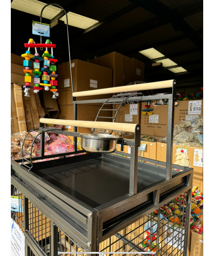 Parrot-Supplies Lakeland Play Top Parrot Cage Black