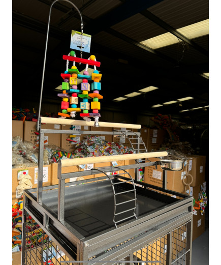 Parrot-Supplies Lakeland Play Top Parrot Cage Black