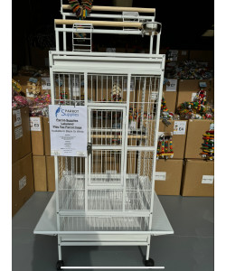 Parrot-Supplies Lakeland Play Top Parrot Cage White