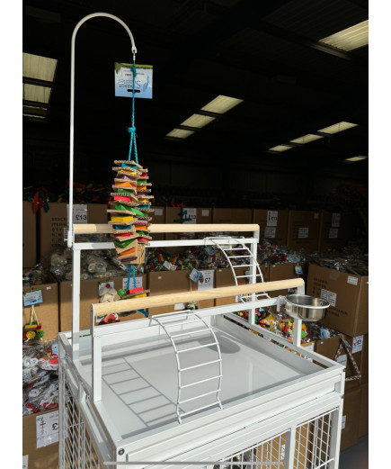 Parrot-Supplies Lakeland Play Top Parrot Cage White