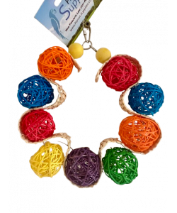 Parrot-Supplies Woven Vine Munch Ball Wreath Parrot Toy
