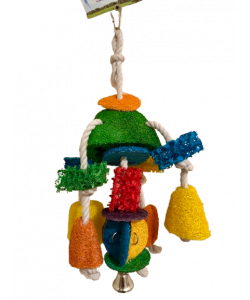 Parrot-Supplies Colourful Loofah Cascade Adventure Parrot Toy