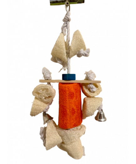 Parrot-Supplies Fisherman Catch Of The Day Loofah Parrot Toy