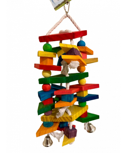 Parrot-Supplies Diamonds Are a Parrots Best Friend Chunky Wood Toy
