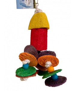 Parrot-Supplies Funky Play Colourful Loofah Parrot Toy