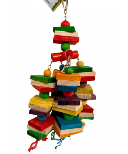 Parrot-Supplies Four Way Play Zeplin Wood Slats Parrot Toy