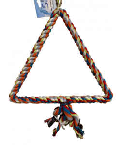 Parrot-Supplies Colourful Triangle Rope Swing Parrot Toy