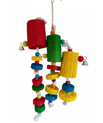 Parrot-Supplies Mega Loofah Adventure Climbing Parrot Toy 
