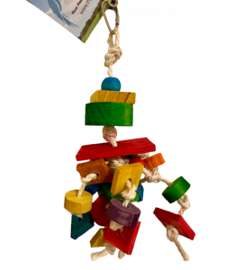 Parrot-Supplies Pinellas Wood and Rope Invader Parrot Toy