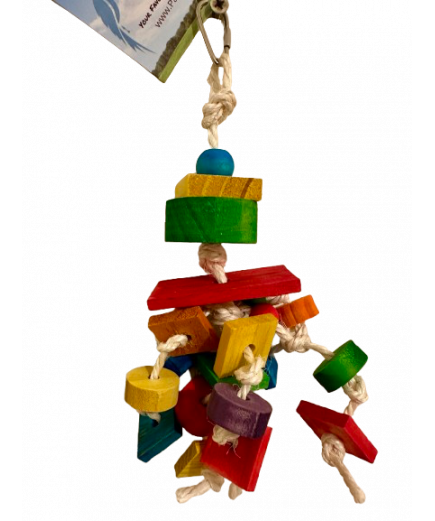 Parrot-Supplies Pinellas Wood and Rope Invader Parrot Toy