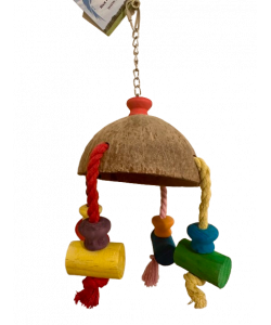 Parrot-Supplies Coconut Carousel Parrot Toy