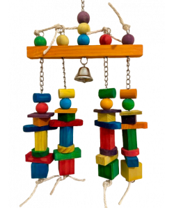 Parrot-Supplies Jumbo Fun Wooden Blocks Hendrix Parrot Toy