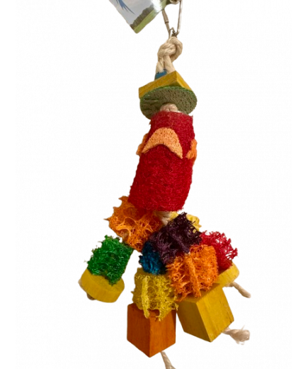 Parrot-Supplies Happy Happy Loofah Squid Parrot Toy
