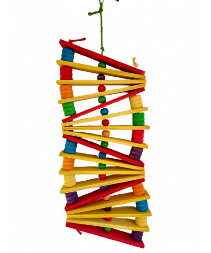 Parrot-Supplies Coloured Wood Slats Zig Zag XL Parrot Toy