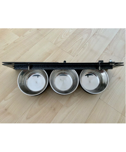 Triple 4 Inch Bowl Parrot Swing Feeder For Cage & Aviary Birds